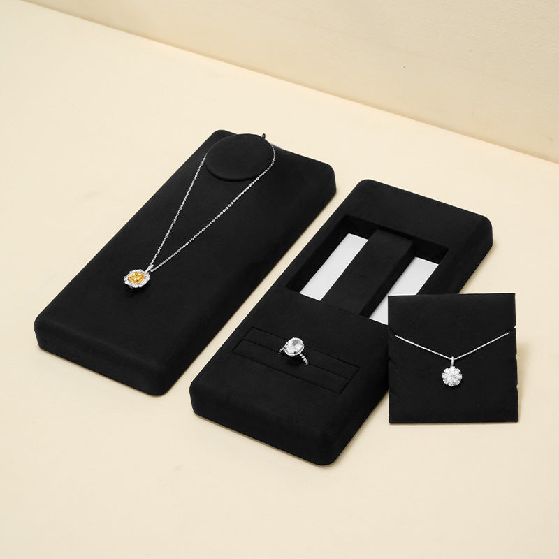 Black Microfiber Jewelry Display Set TT070
