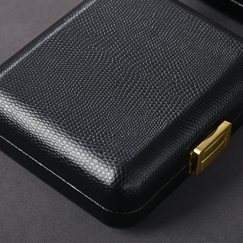 Black PU Leather Microfiber Jewelry Box H156