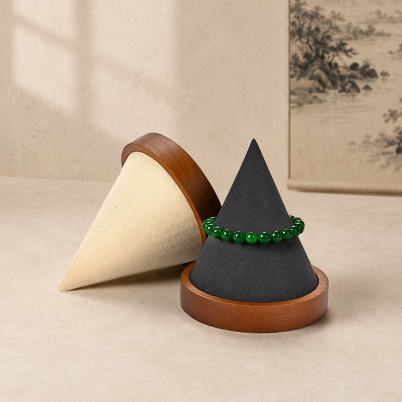 Wood Cone Jewelry Display Stand SM024