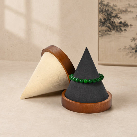 Wood Cone Jewelry Display Stand SM024