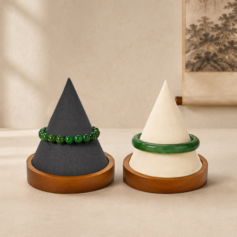 Wood Cone Jewelry Display Stand SM024
