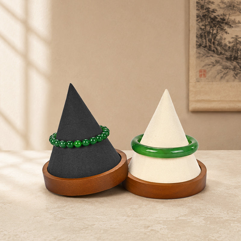 Wood Cone Jewelry Display Stand SM024