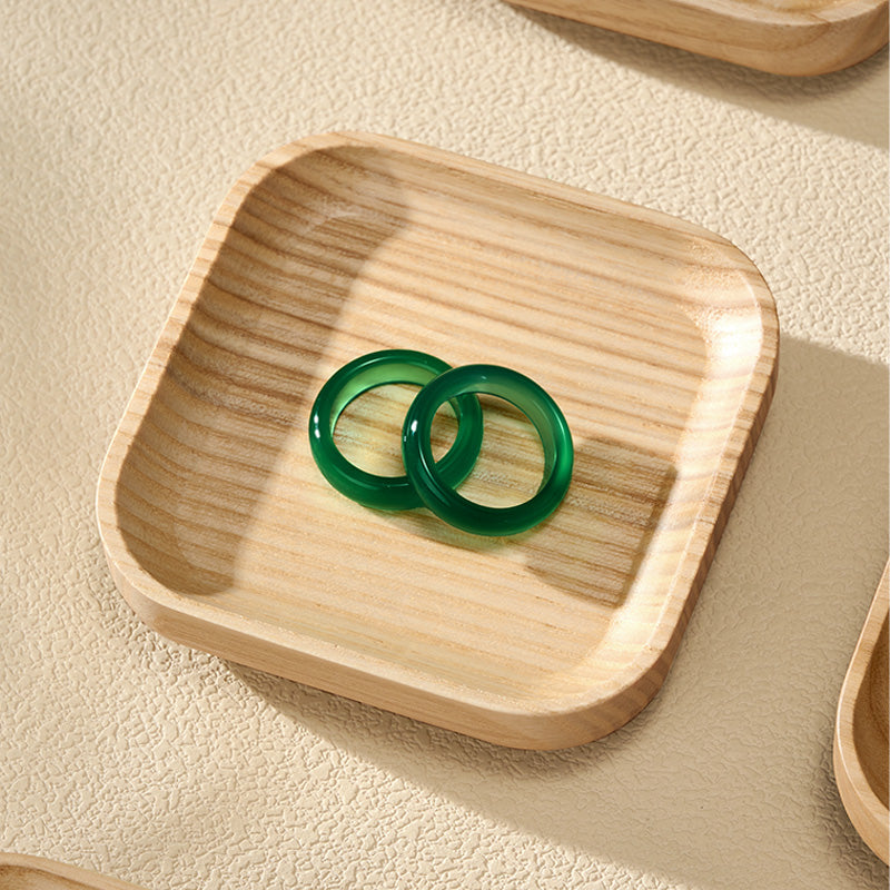 OIRLV Fashion Wooden Wood Color Jewelry Display Tray ：SM252