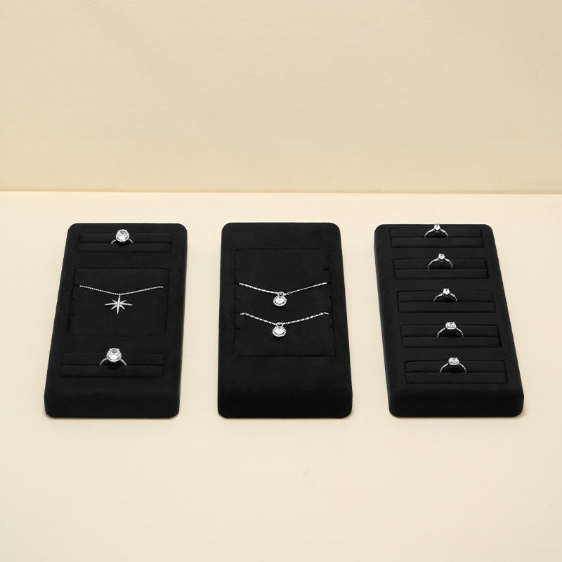 Black Microfiber Jewelry Display Set TT070