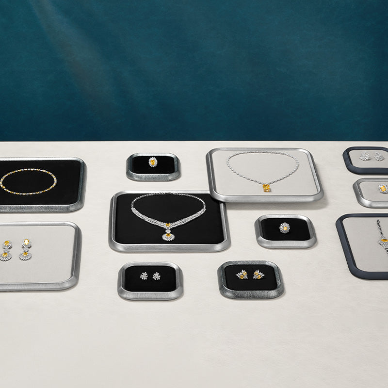OIRLV Fashion PU Leather Velvet Jewelry Display Plate : P241