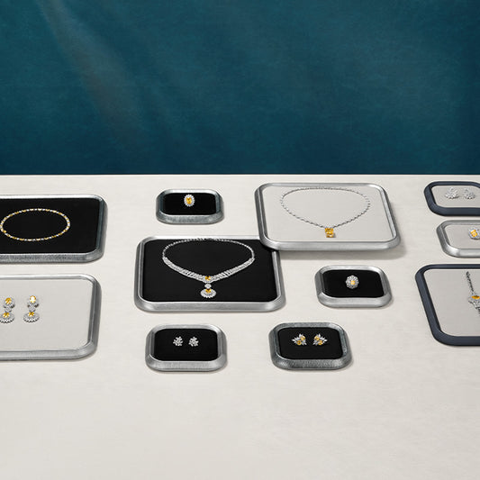 OIRLV Fashion PU Leather Velvet Jewelry Display Plate : P241