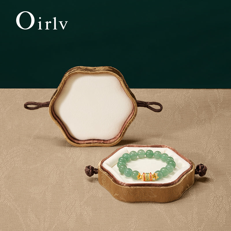 OIRLV Chinese-Style Bracelet Box with Frog Closures ：H208