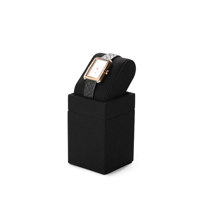 OIRLV luxury fashion black microfiber watch display stand with metal structure : TT278