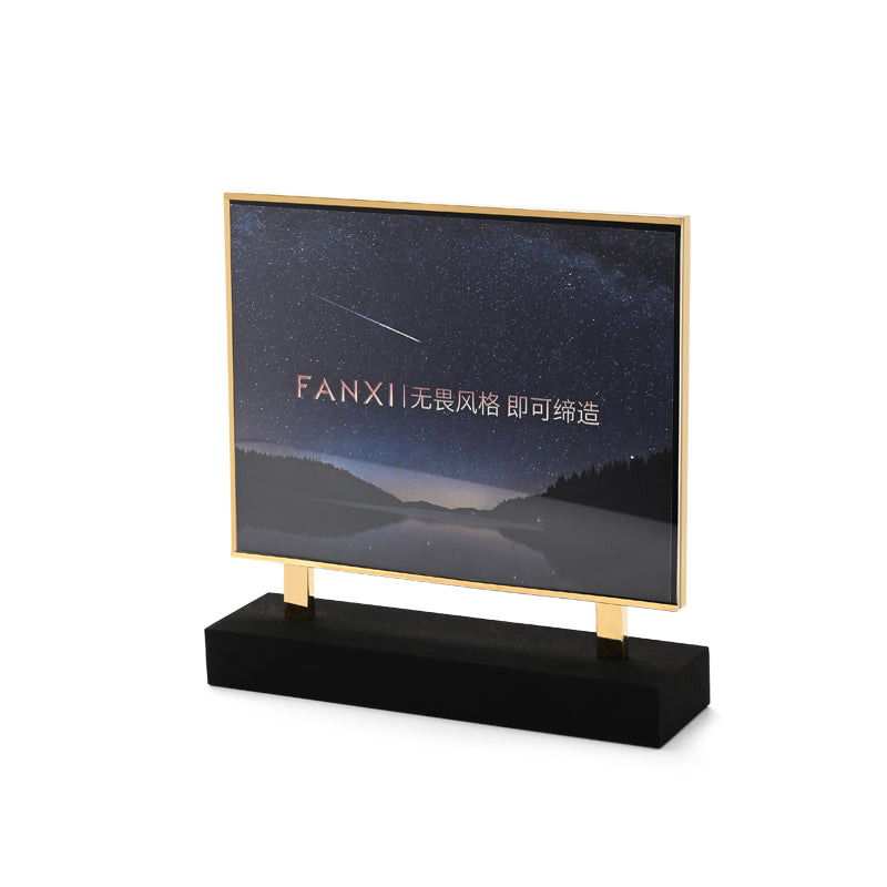 OIRLV luxury fashion black microfiber watch display stand with metal structure : TT278