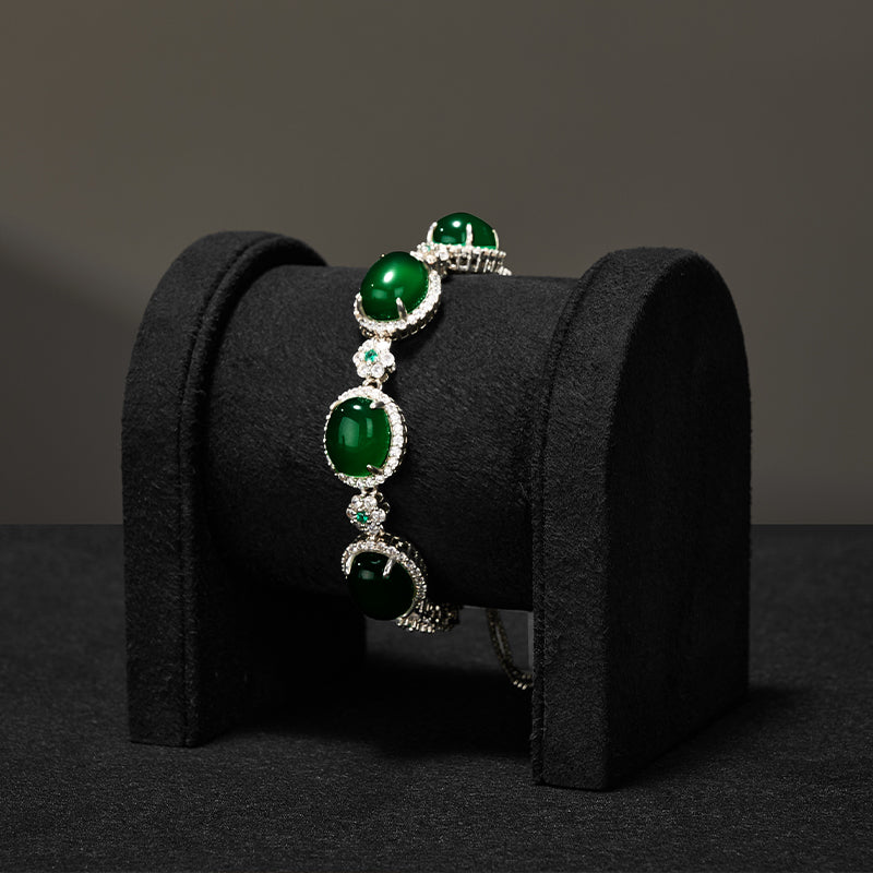 Black Microfiber Jewelry Showcase Display Set TT055