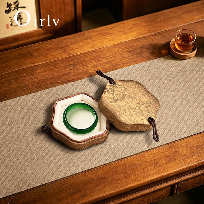 OIRLV Chinese-Style Bracelet Box with Frog Closures ：H208