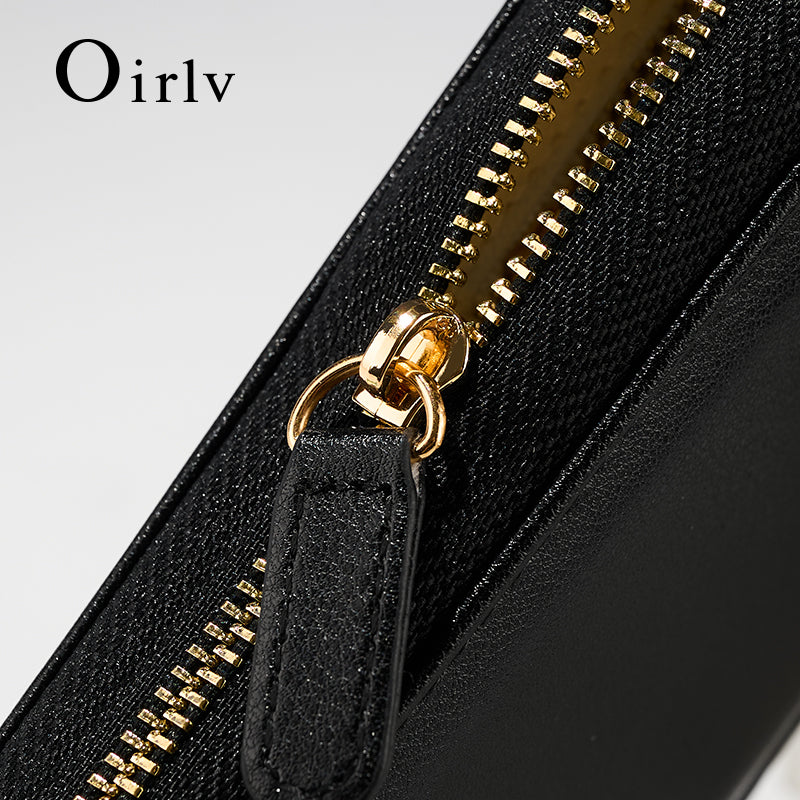 Luxury Black PU Leather Microfiber Storage Bag ：B026