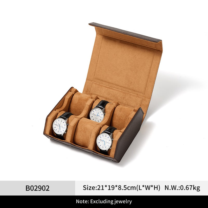 Luxury  PU leather Imitation Suede Watch Bag :B029