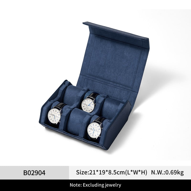 Luxury  PU leather Imitation Suede Watch Bag :B029