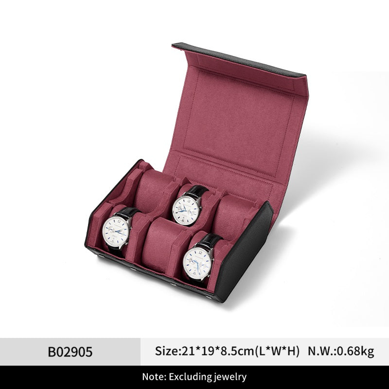 Luxury  PU leather Imitation Suede Watch Bag :B029