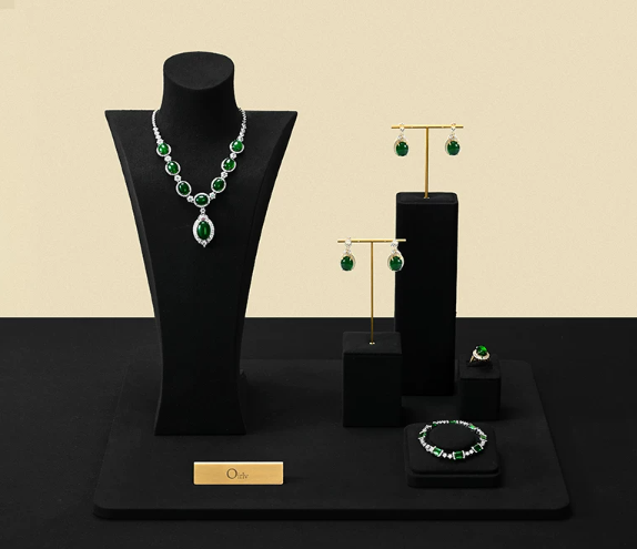OIRLV Premium Jewelry Display Stand for Rings, Earrings, Jade, and Necklaces