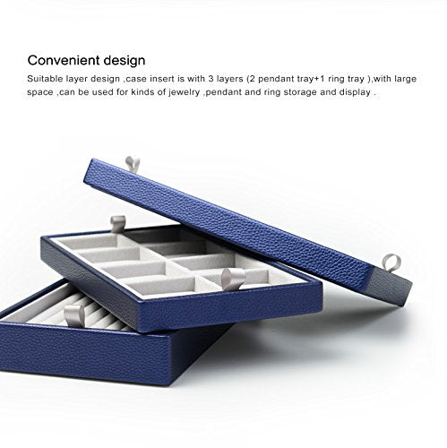 Oirlv Leather Jewelry Box Handmade Travel Jewelry Organizer Storage Case X010