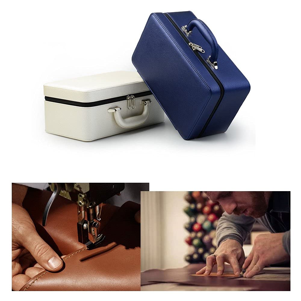 Oirlv Leather Jewelry Box Handmade Travel Jewelry Organizer Storage Case X010