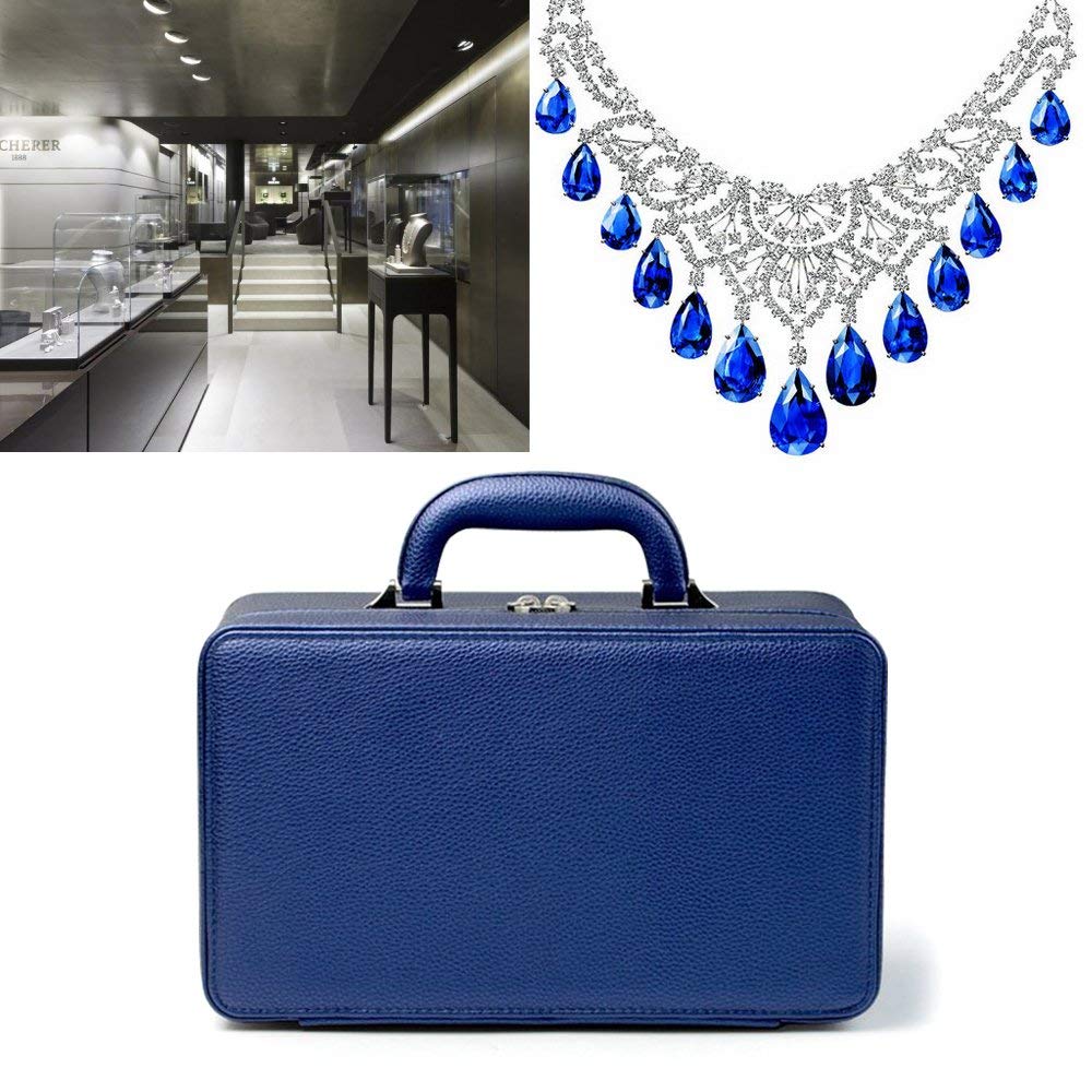 Oirlv Leather Jewelry Box Handmade Travel Jewelry Organizer Storage Case X010