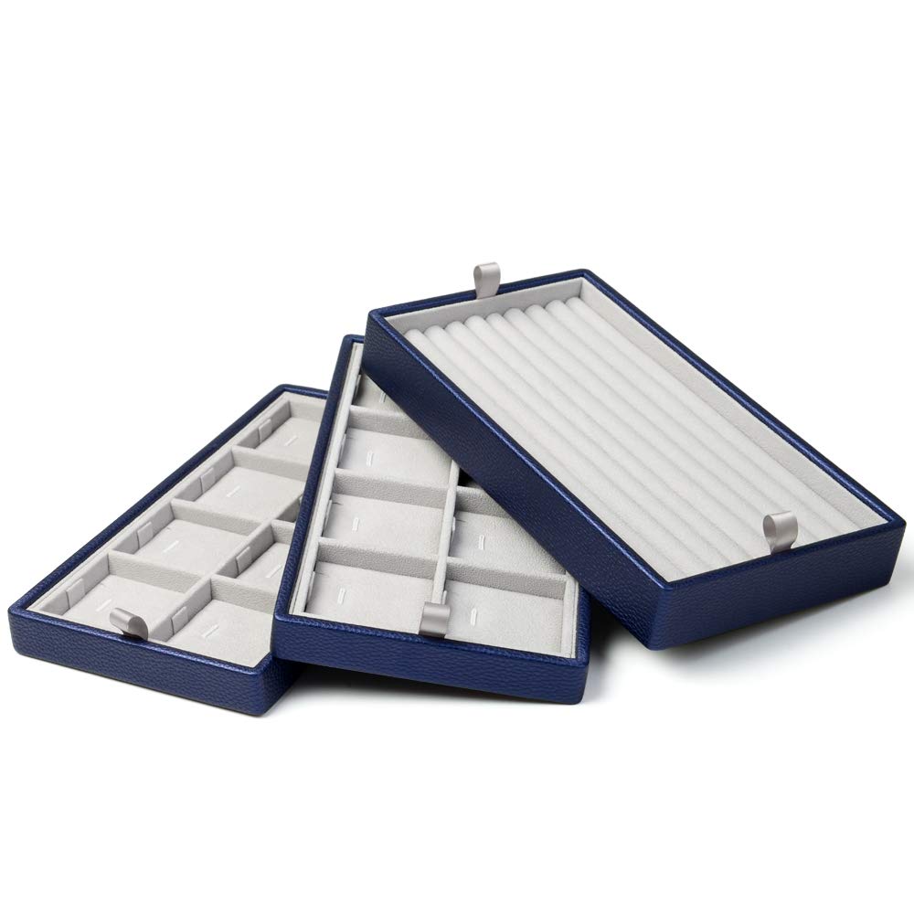 Oirlv Leather Jewelry Box Handmade Travel Jewelry Organizer Storage Case X010