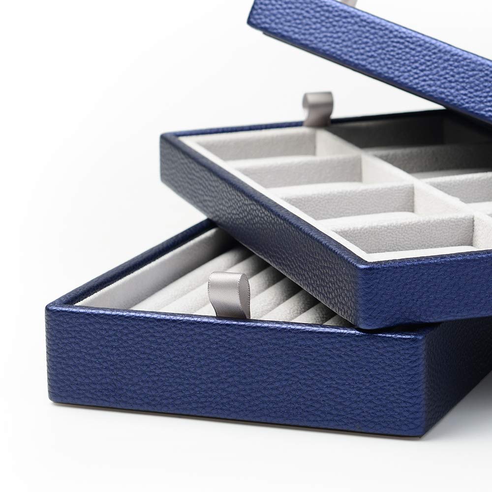 Oirlv Leather Jewelry Box Handmade Travel Jewelry Organizer Storage Case X010