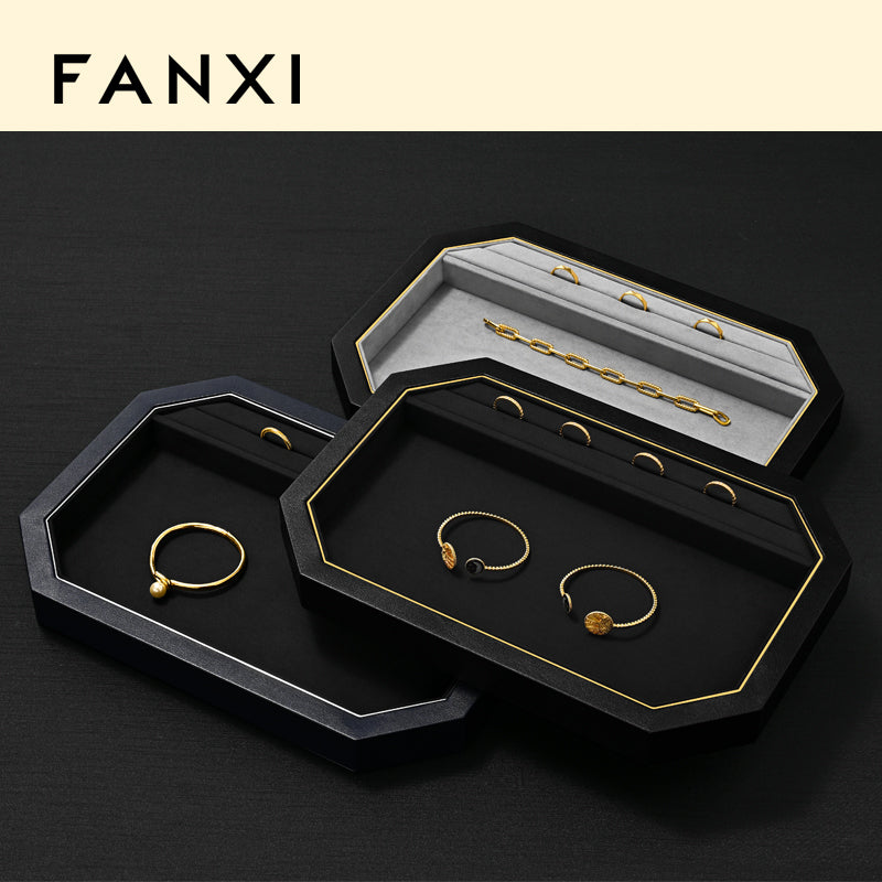 OIRLV Fashion Polychrome PU leather Jewelry Display Set :P234