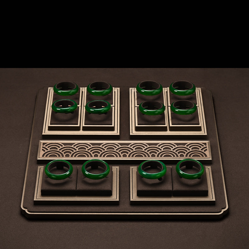 New arrival brown pu leather jewelry display:TT549