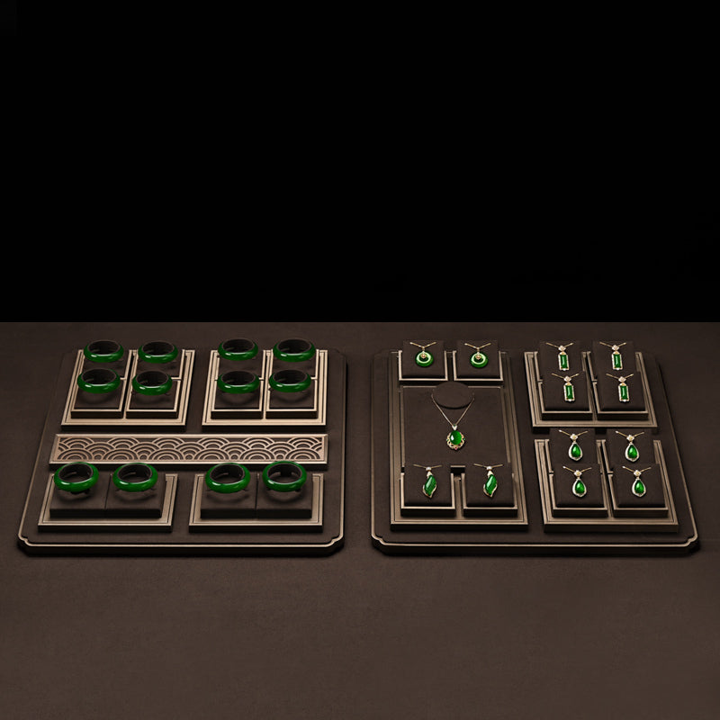 New arrival brown pu leather jewelry display:TT549