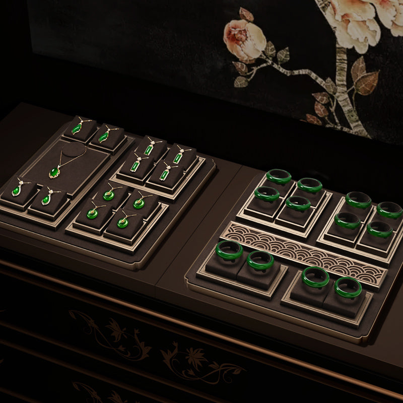 New arrival brown pu leather jewelry display:TT549