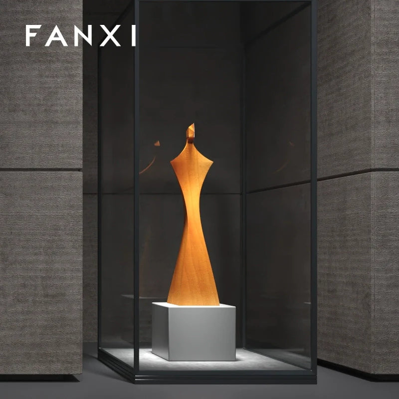 Solid Wood Jewelry Display Rack - High-End Designer Necklace Stand SM222