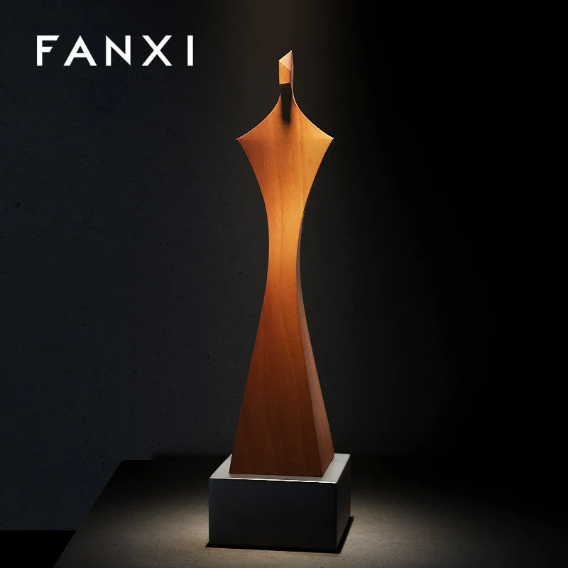 Solid Wood Jewelry Display Rack - High-End Designer Necklace Stand SM222