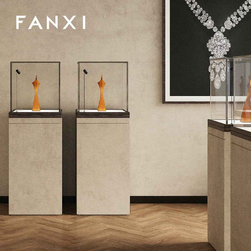 Solid Wood Jewelry Display Rack - High-End Designer Necklace Stand SM222