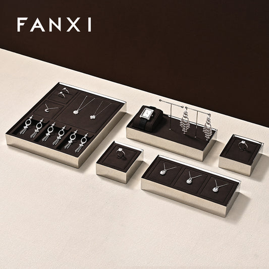 Hot sale Brown Metal Jewelry display tray ：JS132