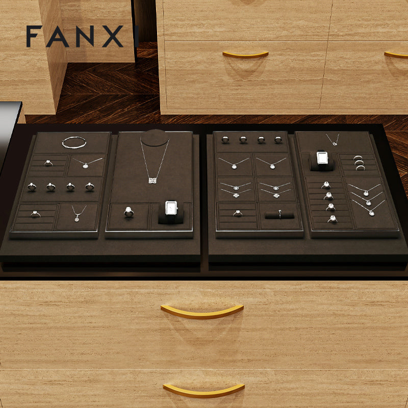 OIRLV New arrival Brown Leather Jewelry display TT528