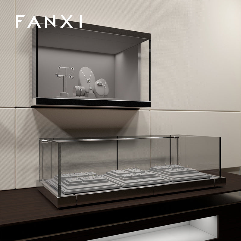 OIRLV  fashion grey Microfiber custom jewelry display:TT419