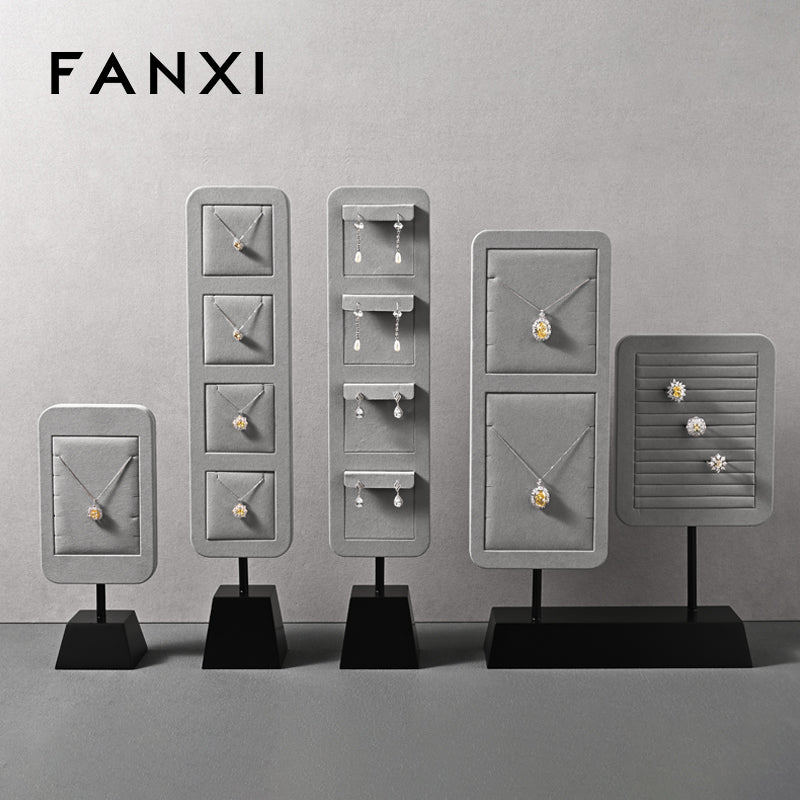 OIRLV High quality Black and White leather Jewelry display stand : PU108