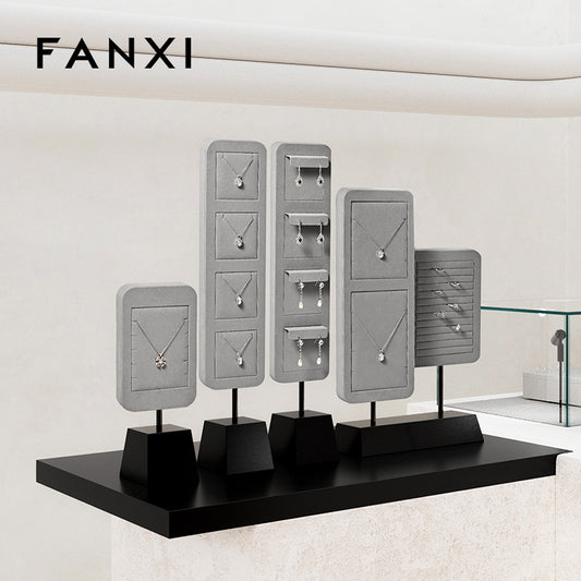 OIRLV High quality Black and White leather Jewelry display stand : PU108