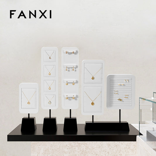 High quality Black and White leather Jewelry display stand