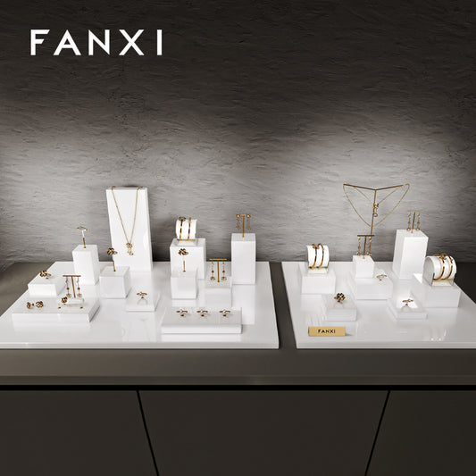 OIRLV luxury White MDF spray paint Jewelry Display:TT366