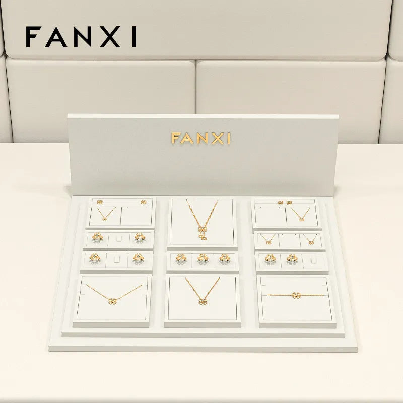 OIRLV wholesale beige microfiber display for jewelry:TT269