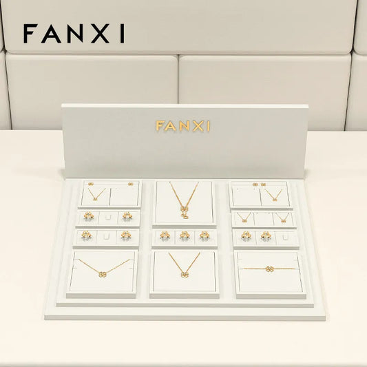 OIRLV wholesale beige microfiber display for jewelry:TT269