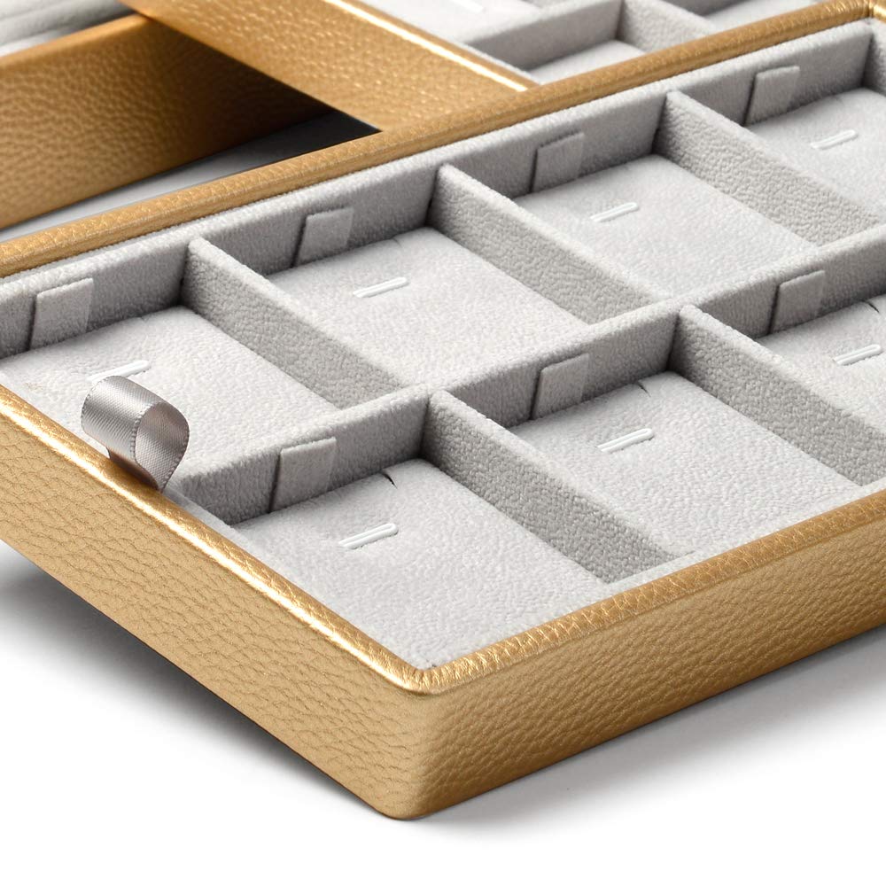 Oirlv Leather Jewelry Box Handmade Travel Jewelry Organizer Storage Case X010