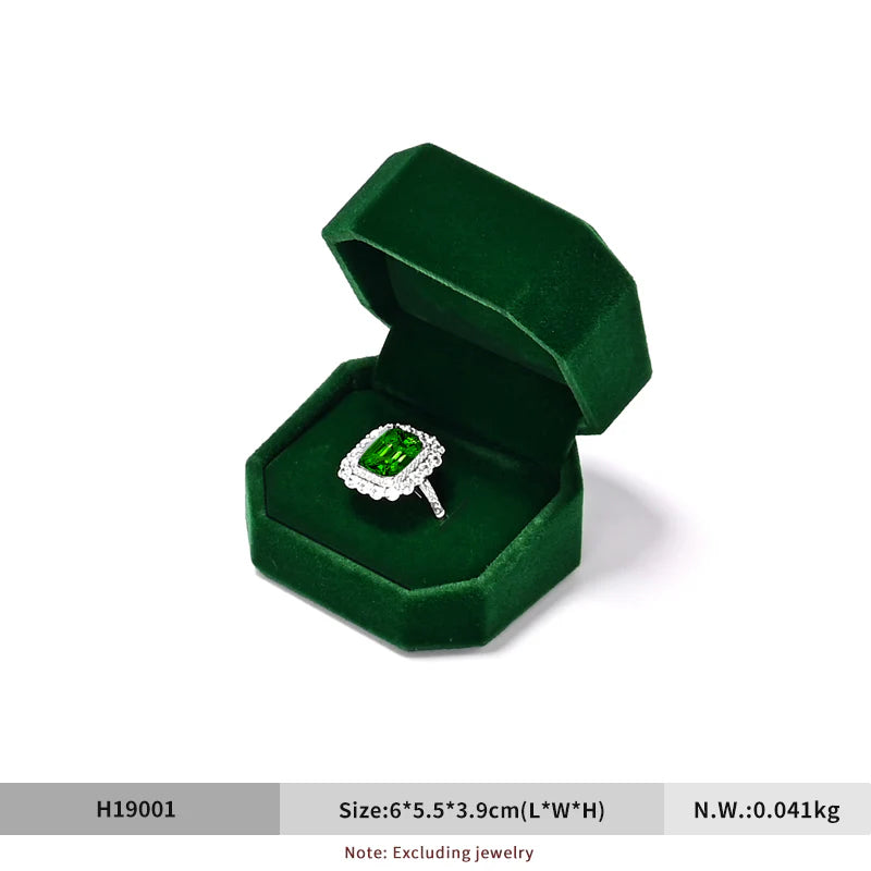 Green Velvet Jewelry Packaging Box H190