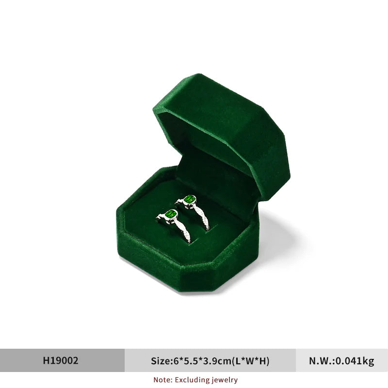 Green Velvet Jewelry Packaging Box H190