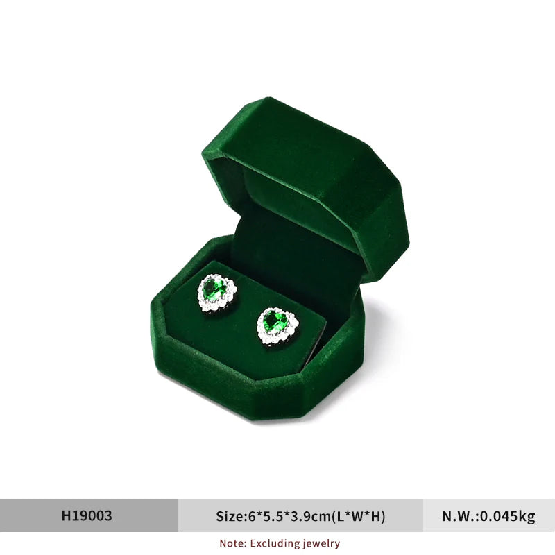 Green Velvet Jewelry Packaging Box H190