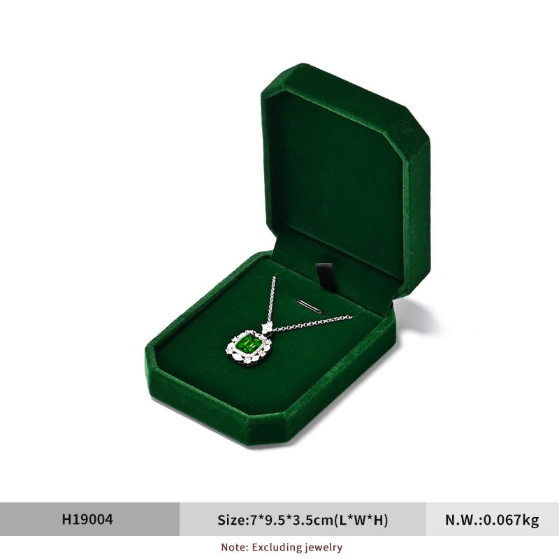 Green Velvet Jewelry Packaging Box H190