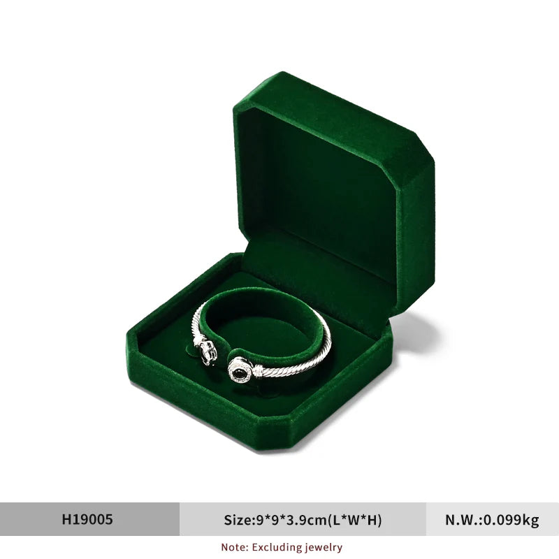 Green Velvet Jewelry Packaging Box H190