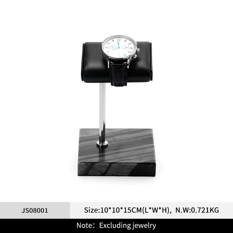 Watch stand with marble base, high-end watch and wristwatch holder JS080