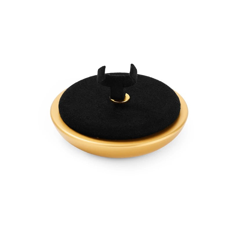 Luxury metal frame jewelry display set with microfiber ：JS084
