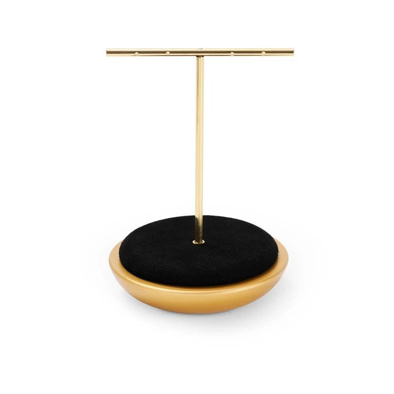 Luxury metal frame jewelry display set with microfiber ：JS084